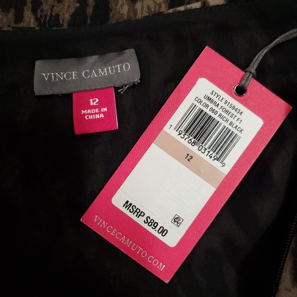 VINCE CAMUTO Black Animal Print Asymmetrical Skirt - Picture 8 of 10